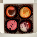 4-piece NO NUTS (cherry fudge, pabana, peppered strawberry balsamic, fig cream cheese)